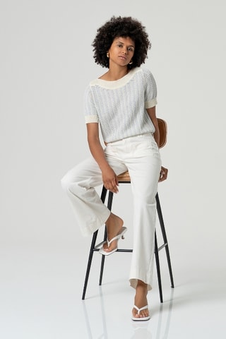 Pantalon large - Blanc