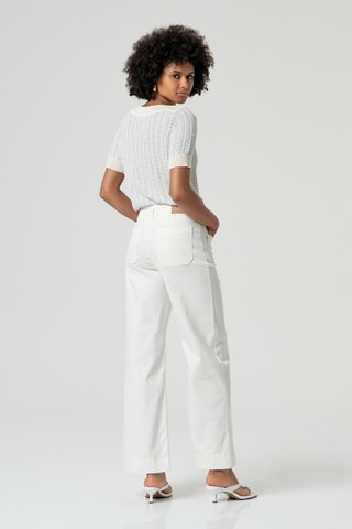 Pantalon large - Blanc