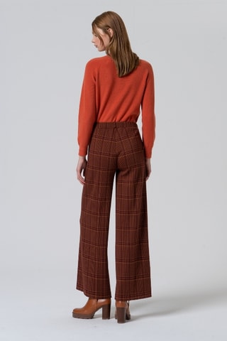 Pantaloni straight a vita alta - Arancione scuro