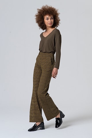 Pantaloni ampi a vita alta - Nero