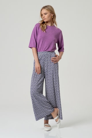Pantaloni a vita alta - Blu