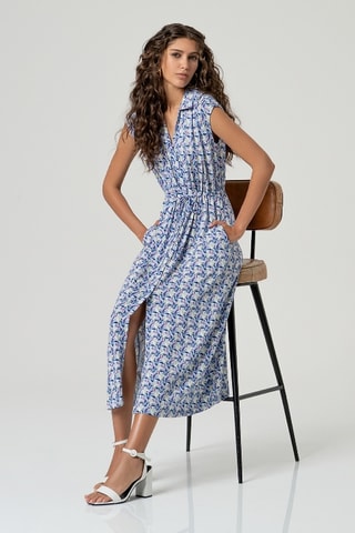 Robe chemise - Bleu
