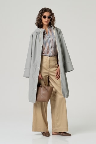 Pantalon taille haute - Beige