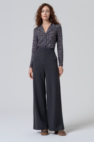 Pantaloni a vita alta - Grigio scuro