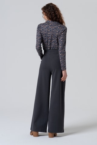 Pantaloni a vita alta - Grigio scuro