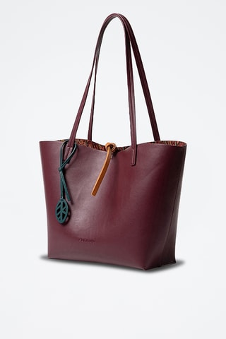 Cabas réversible et pochette - Bordeaux