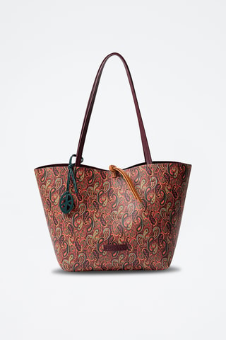 Cabas réversible et pochette - Bordeaux