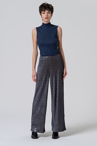 Pantaloni a vita alta - Navy