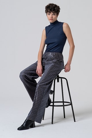 Pantaloni a vita alta - Navy