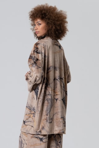 Kimono in velluto - Multicolore