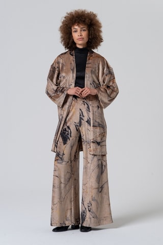 Kimono in velluto - Multicolore