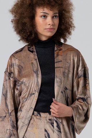 Kimono in velluto - Multicolore