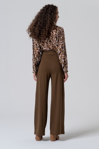 Pantaloni a vita alta - Kaki