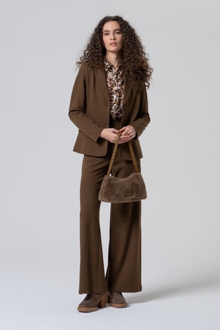 Pantaloni a vita alta - Kaki