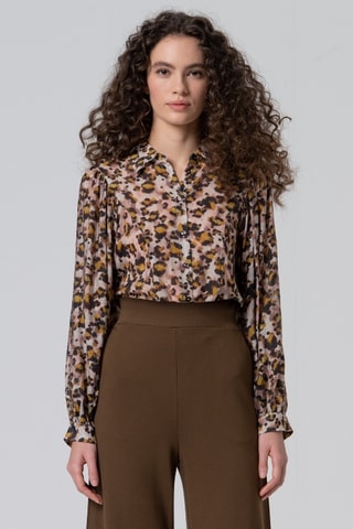 Pantaloni a vita alta - Kaki