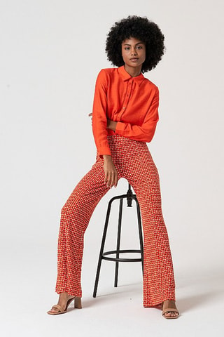 Pantaloni flare - Rosso