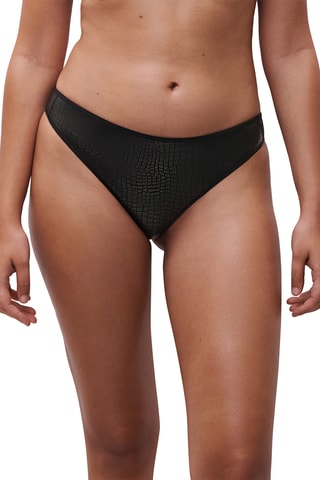 Tanga Gold X - Negro cocodrilo - Chantelle X