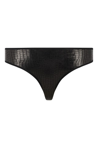Tanga Gold X - Negro cocodrilo - Chantelle X