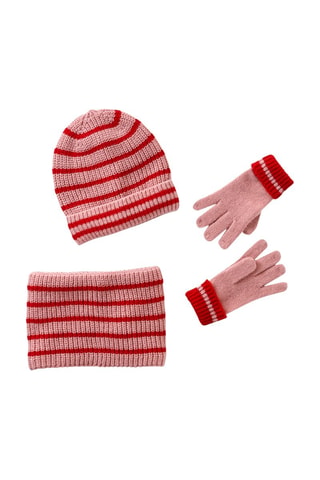 Gorro, guantes y cuello - Rosa