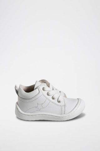 Botines de piel - Blanco