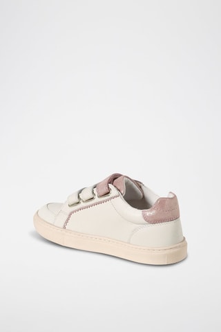 Zapatillas de piel - Blanco y malva