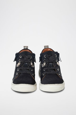 Zapatillas de piel - Azul marino