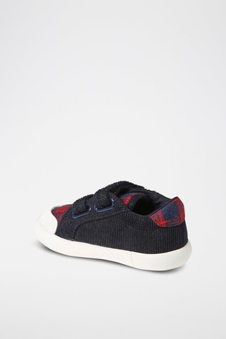 Zapatillas de pana - Azul y rojo
