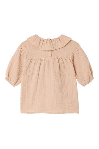 Vestido - Beige y dorado
