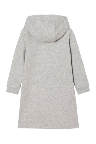 Vestido sudadera con capucha - Gris claro jaspeado