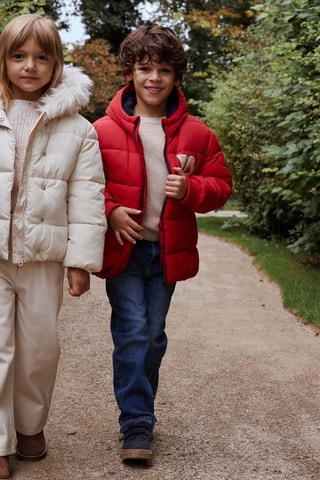 Anorak con capucha - Rojo
