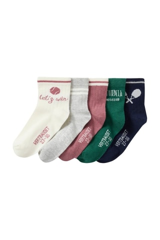 5 pares de calcetines - Gris jaspeado