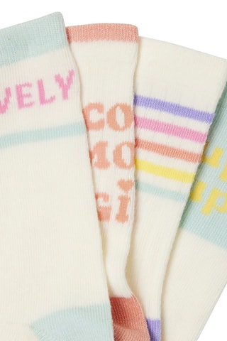 4 pares de calcetines - Crudo