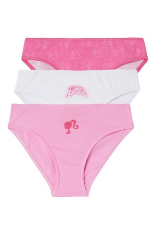 3 bragas Barbie - Rosa y blanco