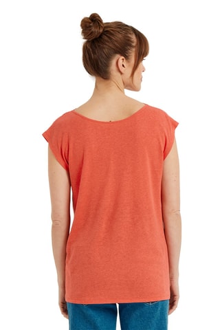 Camiseta de premamá de lino - Rojo jaspeado