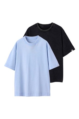 2 camisetas - Celeste