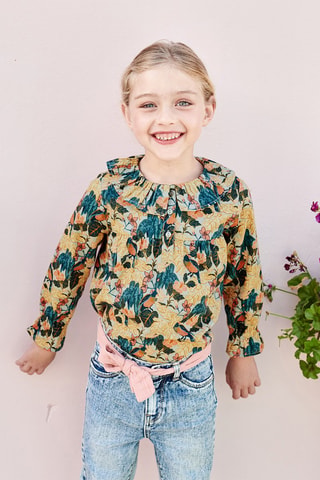 Blusa - Verde agua y amarillo