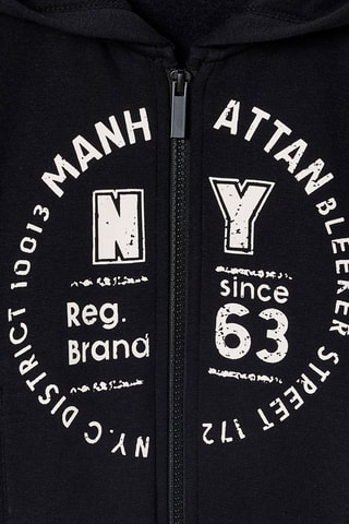 Sudadera con capucha - Antracita y blanco