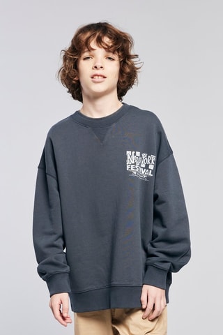 Sudadera - Negro y azul cobalto
