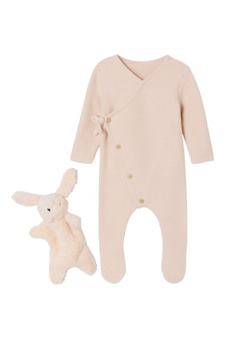 Mono y doudou de conejo - Beige