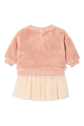 Sudadera y falda - Rosa claro y crudo