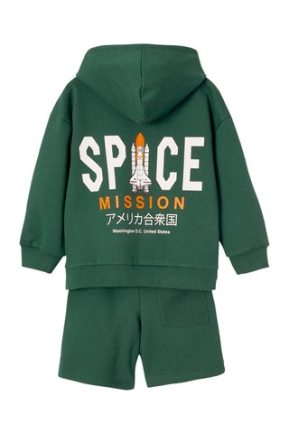Sudadera con capucha y short - Verde abeto