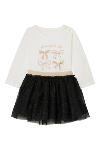 Camiseta y falda - Crudo y negro