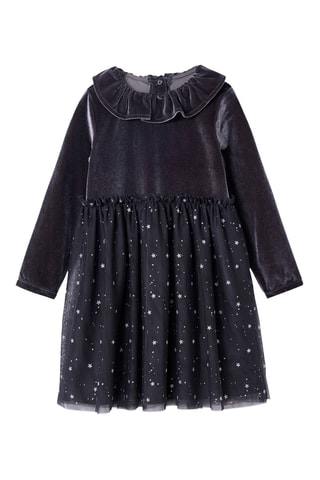 Vestido efecto doble prenda - Antracita
