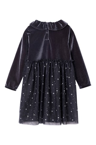 Vestido efecto doble prenda - Antracita