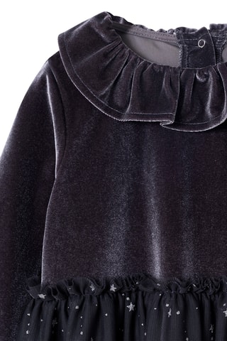 Vestido efecto doble prenda - Antracita