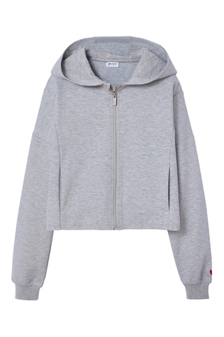 Sudadera con capucha - Gris jaspeado