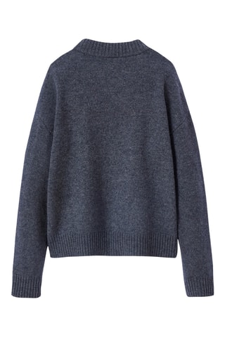 Jersey de lana y cachemir - Gris jaspeado