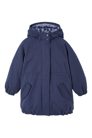 Parka con capucha - Azul marino