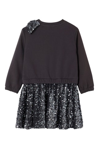 Vestido efecto doble prenda - Antracita