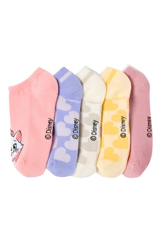 5 pares de calcetines cortos Disney - Rosa y violeta